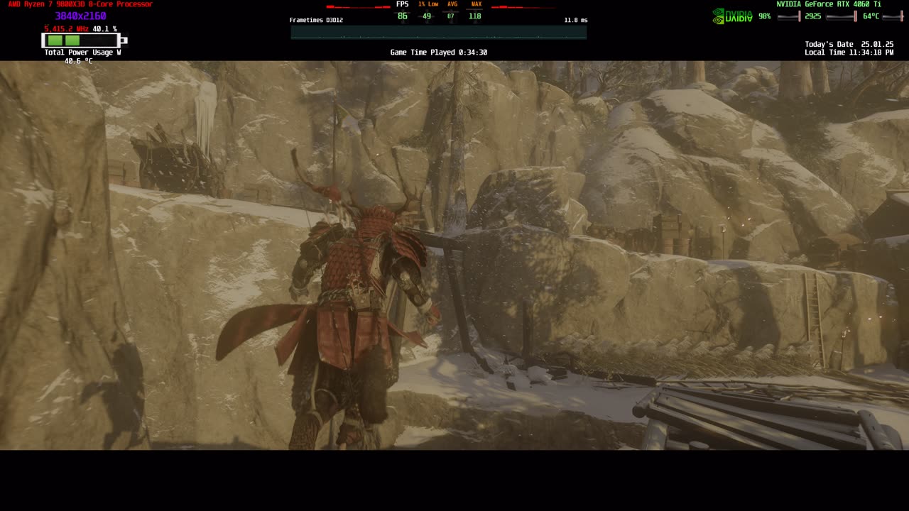 Ghost of Tsushima Directors Cut 4K HDR PC Sony Bravia 9 Rtx 4060 Ti AMD 9800x3d