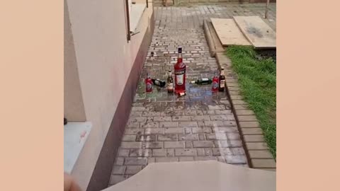 DESAFIO das Bolinhas de Ferro com as garrafas de bebida