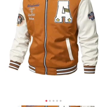 Men's Letter Patched Zip-Up Baseball Jacket! A perfect blend of casual and sporty