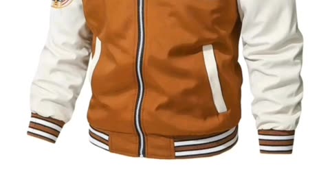 Men's Letter Patched Zip-Up Baseball Jacket! A perfect blend of casual and sporty