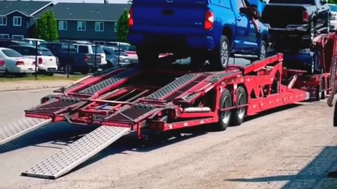 Epic Car Unloading from Open Trailer: Wait Until You See What's Inside