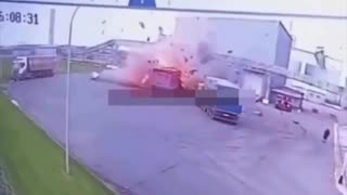 Drone Smashes into Semi at Belgorod Cargo Terminal