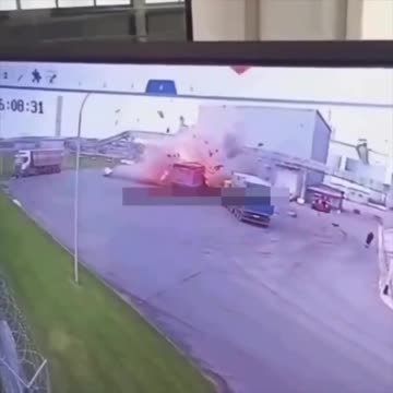 Drone Smashes into Semi at Belgorod Cargo Terminal