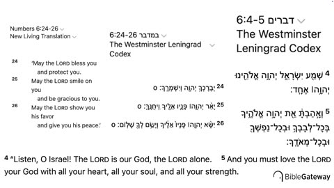 Aaronic Blessing and Shema