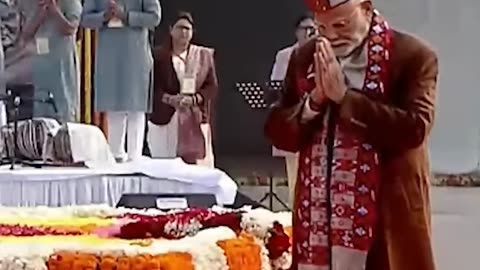 PM Modi pays homage to former PM Atal Bihari Vajpayee Ji at 'Sadaiv Atal' _ #shorts (1080p) (2)