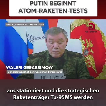 Putin beginnt Atom-Raketen-Tests: "Machen wir uns an die Arbeit."