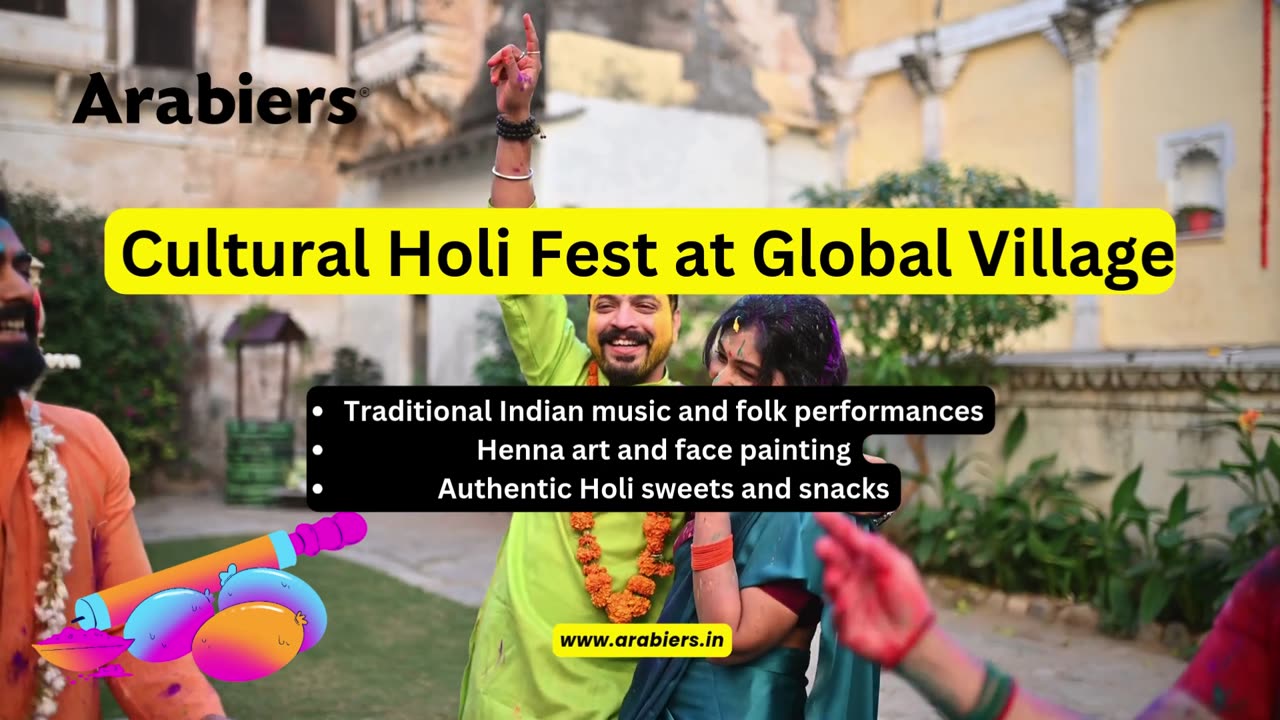 holi beach party dubai 2025