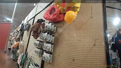 Loose pet monkey is seen leaving Texas Spirit Halloween with owner in new bodycam