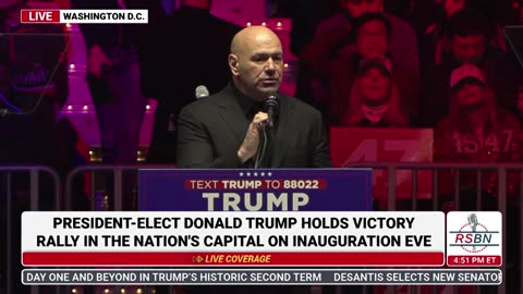 Dana White Speaks at Inauguration Eve Trump Rally in Washington D.C. - 1/19/25