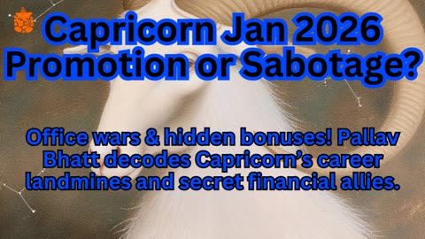 Capricorn January 2026: Promotion or Sabotage? – Pallav Bhatt