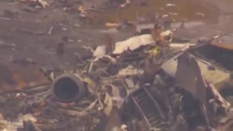 Aerial footage captures the devastating aftermath of Tuesday’s deadly UPS plane