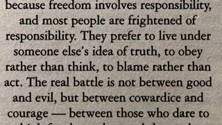 Cowardice or Courage