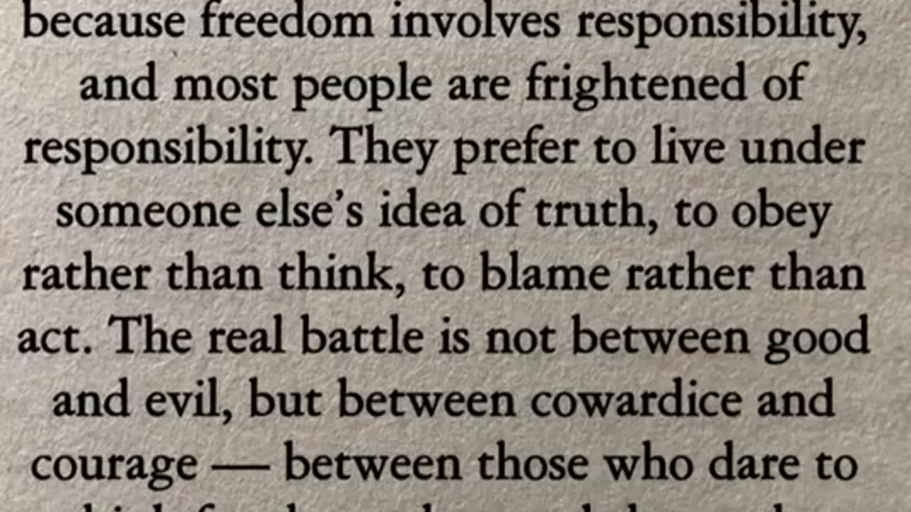 Cowardice or Courage