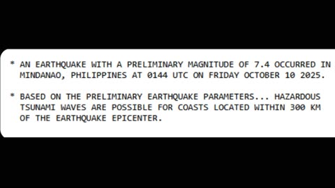 Philippines Hit by Powerful Quake, Tsunami Threat Looms