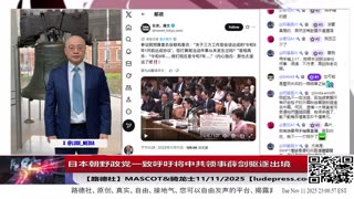【路德社】日本朝野政党一致呼吁将中共领事薛剑驱逐出境，中共大文宣金灿荣叫嚣“如果日本胆敢武力介入台海”要对日本动武！11/11/2025 Mascot&骑龙士【ludepress.com】