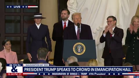 FULL: President Trump post-inauguration speech in Emancipation Hall