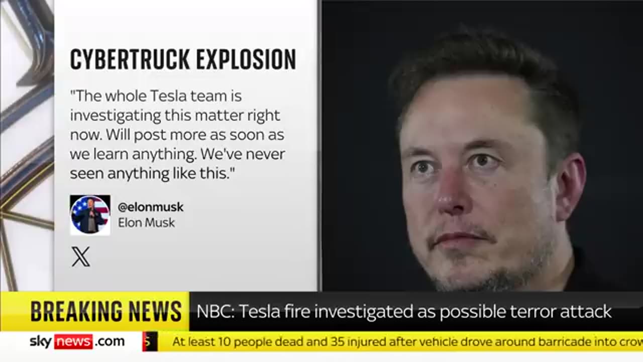 Las Vegas_ Tesla cybertruck explosion outside Trump hotel could be terror attack