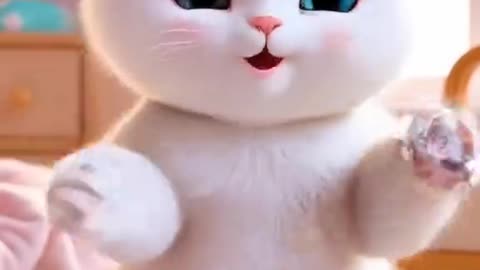 Cat loving video