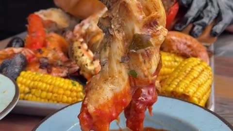 Feasting on the Largest Lobster Shrimp! Unbelievably Delicious 🦞🍴
