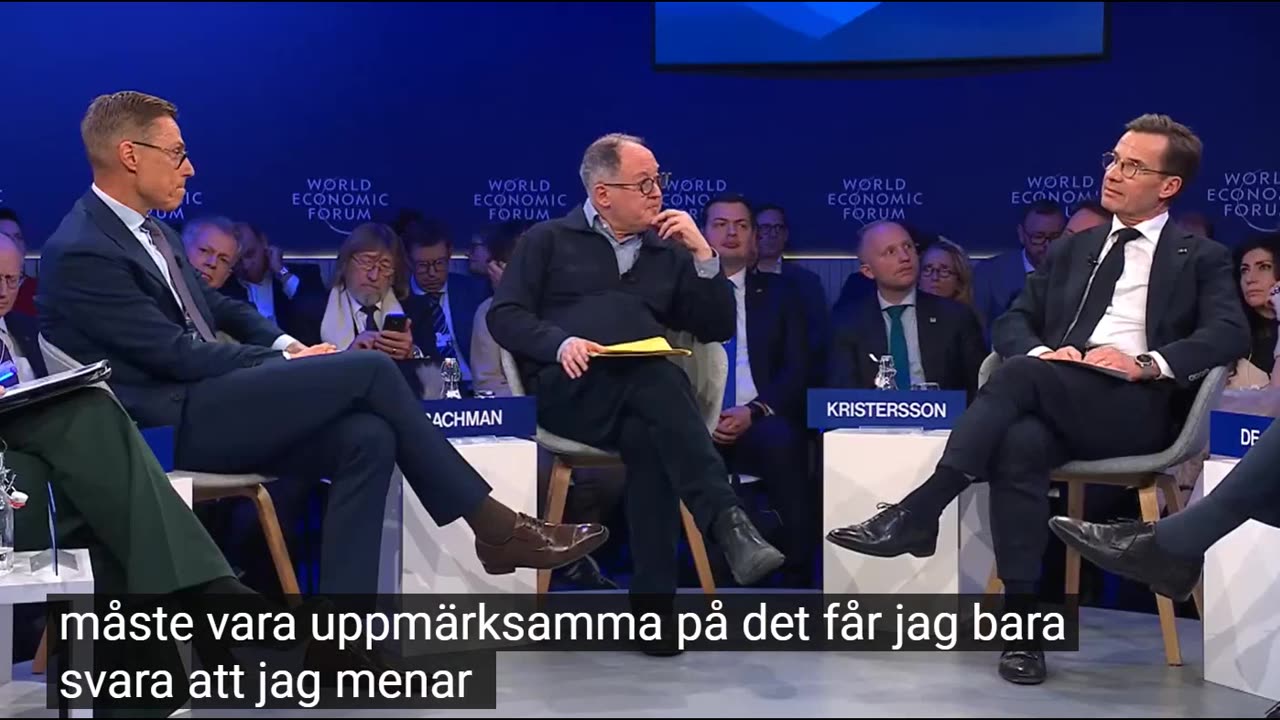 # 1328 - WEF, hela sessionen där Ulf Kristersson deltog. SVENSKTEXTAD