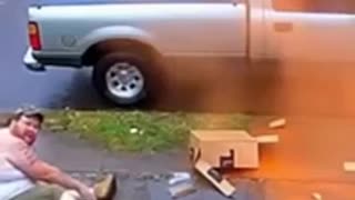 Package Thief Gets Instant Surprise 😂🦃 (THANKSGIVING EDITION) via @savevybot