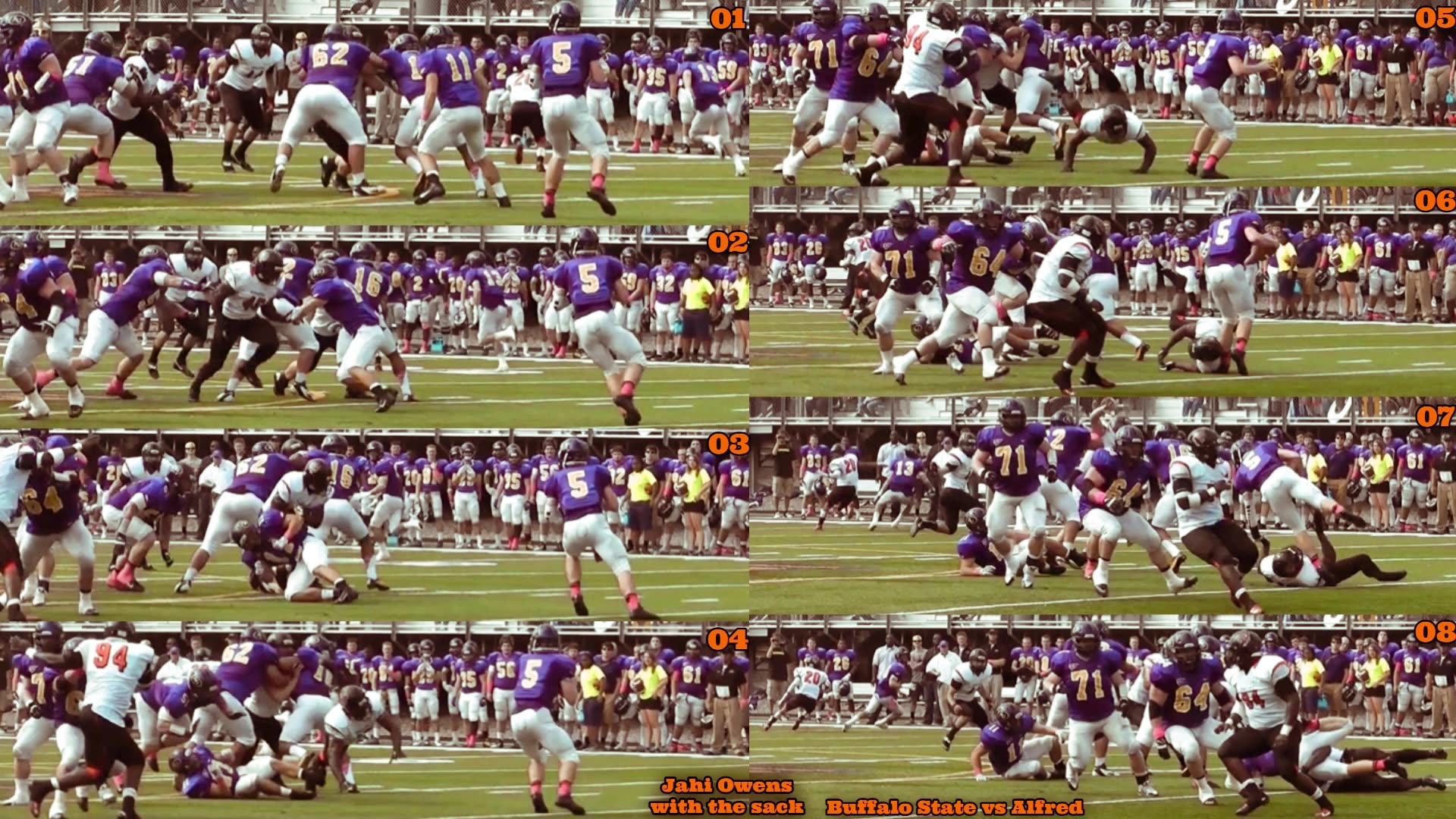 Prototype 322: Buffalo States Jahi Owens with the sack vs Alfred