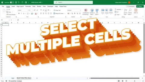 SELECT MULTIPLE CELLS IN MICROSOFT EXCEL