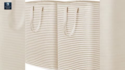 Lifewit 2-Pack Collapsible Laundry Hampers – Stylish, Spacious & Easy to Carry! 🧺✨