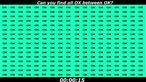 OK, OK and OX Puzzle: Can you find all OX between OK?