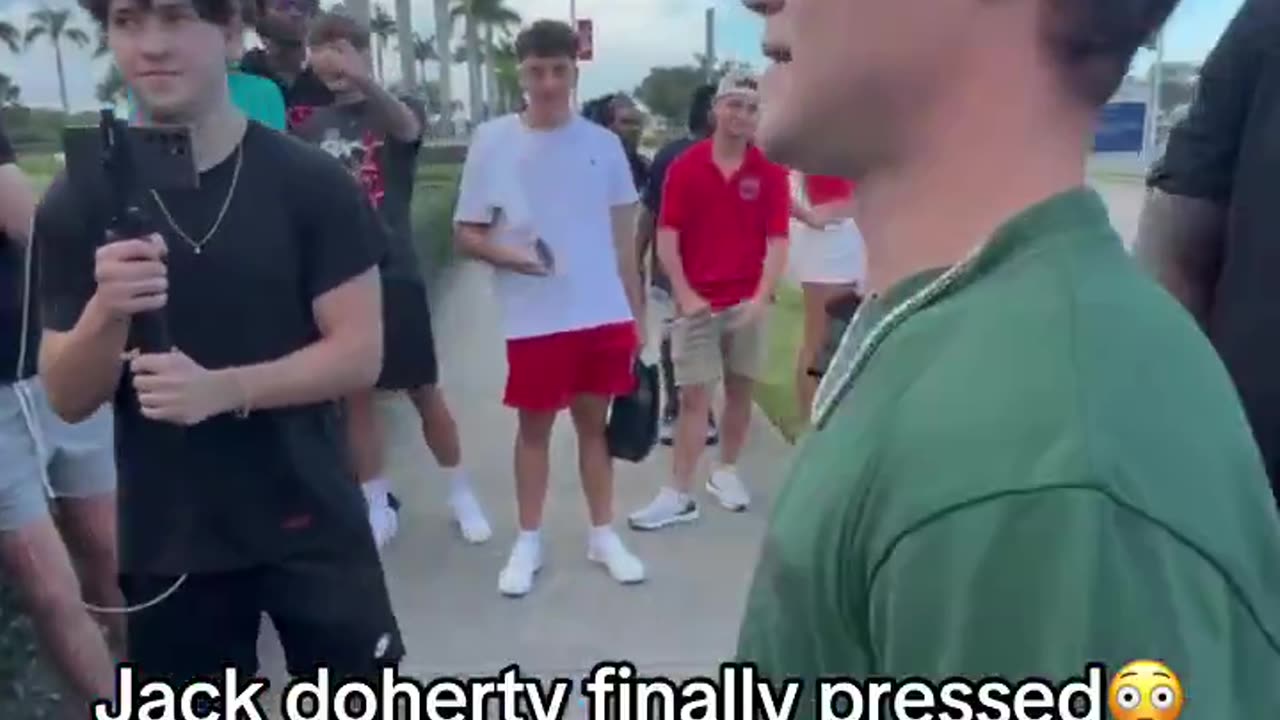 Jack Doherty got pressed by a random person