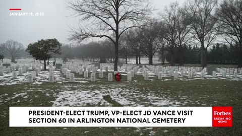 President-Elect Trump, VP-Elect JD Vance Visit Section 60 In Arlington National Cemetery