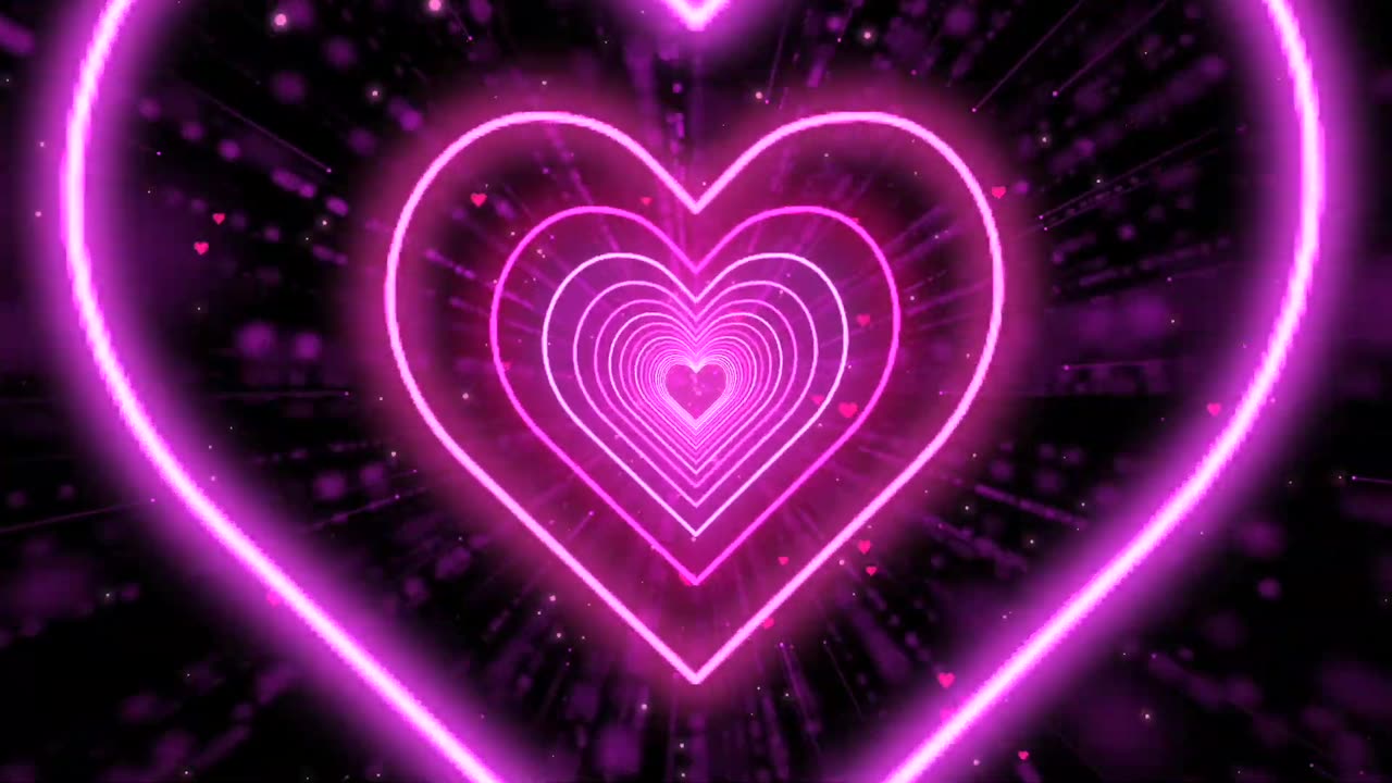 1189. Heart Tunnel Background💗Pink Heart