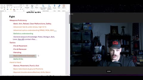 Intro 06- Minuteman Skill List, what does a basic rifleman need to know_