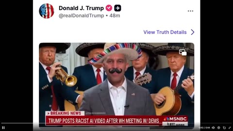 🚨Hakeem Jeffries tức giận vì Trump đăng video về ông ấy… Trump vừa tăng gấp đôi, thêm một video nữa. 