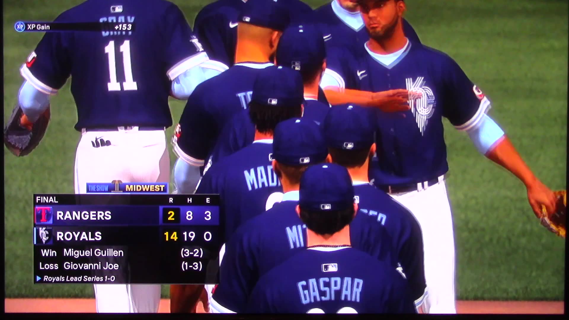 MLB The Show: Kansas City Royals vs Texas Rangers (S22 G21)