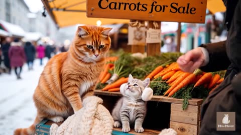 Mama Cat Trims Fur on the Farm and Makes Tiger Hat For Kittens At Home🐾🎩🐯_4