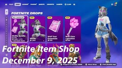 Fortnite Item Shop|December 9, 2025(*New* Wolfie Bundle)