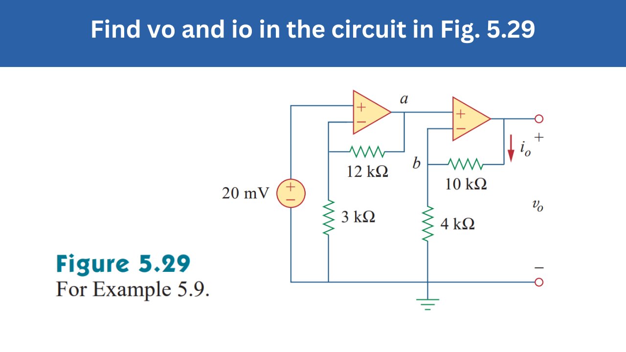 Example 5.9 | Find vo and io in the circuit in Fig. 5.29 | FEC 4th Edition