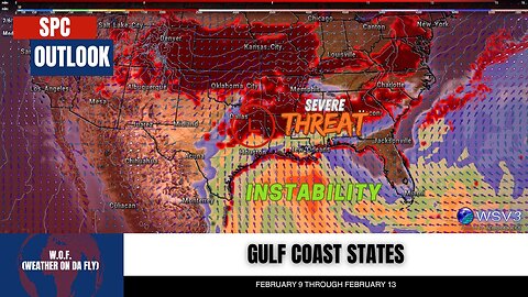 🚨 Feb 9-13: Gulf Coast Severe Weather Risks Developing!