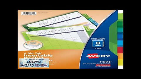 Avery Dividers for 3 Ring Binders 8 Tab Binder Dividers Plastic Binder Review