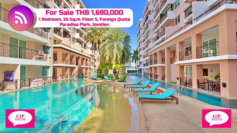 Paradise Park, Jomtien, Thailand, THB 1,690,000, 1 Bedroom, For Sale