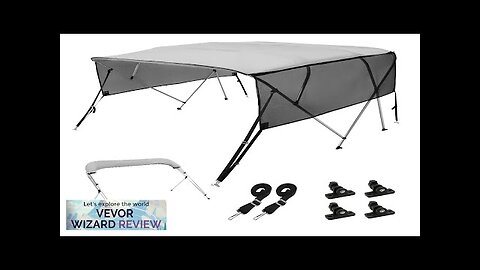 VEVOR 4 Bow Bimini Top Boat Cover Detachable Mesh Sidewalls 600D Polyester Review