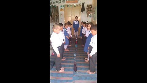 children celebration in a classroom activities at a Pakistani school