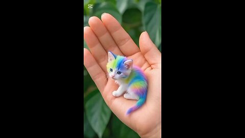 My cat gave birth to colorful kittens.