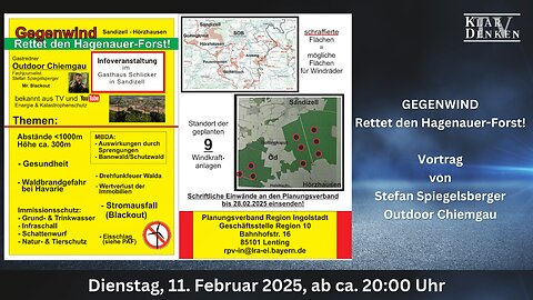 🔵💥Rettet den Hagenauer-Forst! - Vortrag von Stefan Spiegelsberger💥