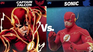 The Flash (Captain Falcon) vs The Flash (Sonic) SSBU Doppleganger Battle -By BoiledSwift