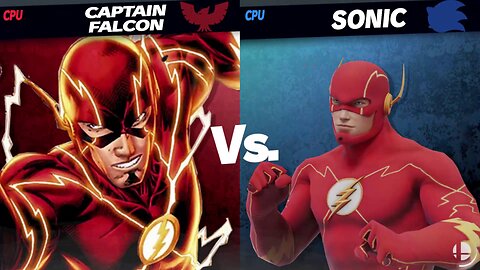 The Flash (Captain Falcon) vs The Flash (Sonic) SSBU Doppleganger Battle -By BoiledSwift