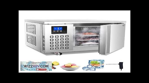 80L Commercial Blast Freezer 3 Trays Blast Chiller Chest Seafood Ice Cream Review