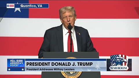 President Trump Addresses Military Leaders, Live From Quantico, Virginia