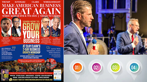 Business Coach | Clay Clark Shares the 4 Steps to Build a Successful Business (1. Find Problems 2. Provide Solutions 3. Sell the Solution 4. Nail It & Scale It) + Eric Trump & Kiyosaki Join Clay Clark's March 6-7 Business Workshop!